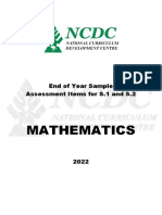 Mathematics: End of Year Sample Assessment Items For S.1 and S.2