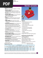 Series 92 Electric Actuator: Standard Features