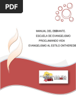 Manual Del Est Udiante. Escuela de Evangelismo Proclamando Vida Evangelismo Al Estilo Ontheredbox