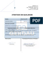 Gerdau atestado qualidade arame galvanizado 2.71mm 50kgf/mm2 cliente Lagotela