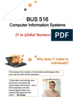 BUS 516 - Chapter 1 - IS in Global Business Today