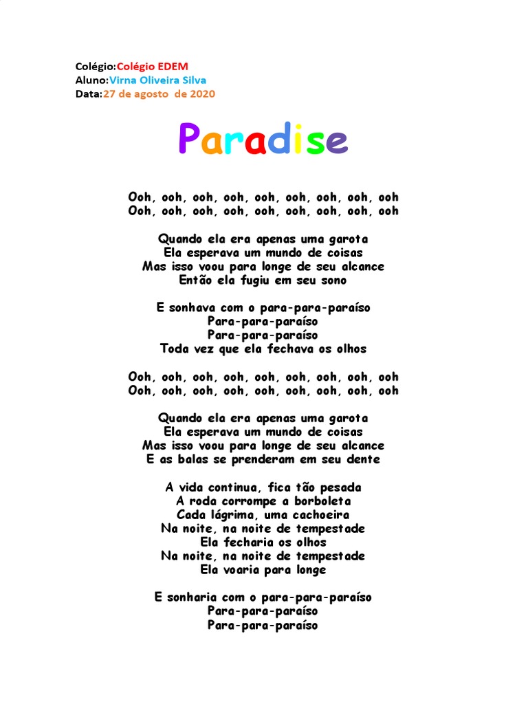 Paradise (TRADUÇÃO) - Coldplay