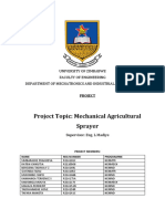 Project Topic: Mechanical Agricultural Sprayer