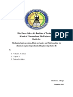 Dire Dawa University Institute of Technology School of Chemical and Bio Engineering