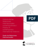 Historia de Las Relaciones Internacionales Contemporáneas / History of Contemporary International Relations