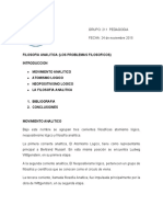 Filosofía analítica movimiento atomismo lógico neopositivismo