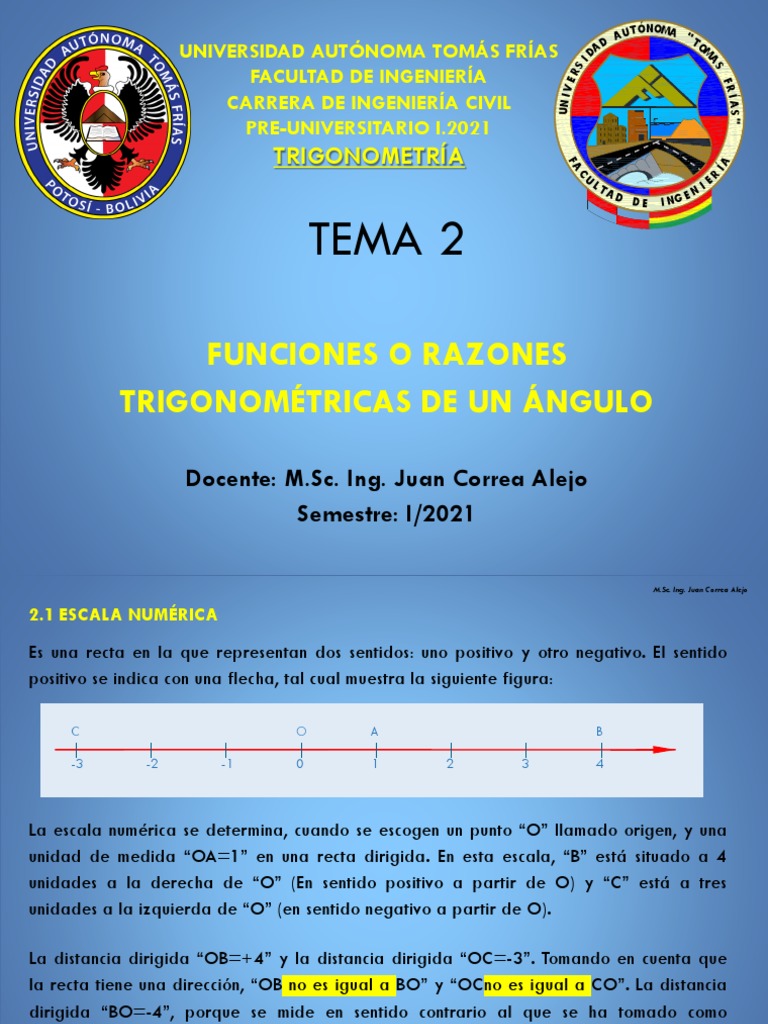 Tema 2, Funciones o Razones Trigonometricas de Un Ángulo | PDF ...