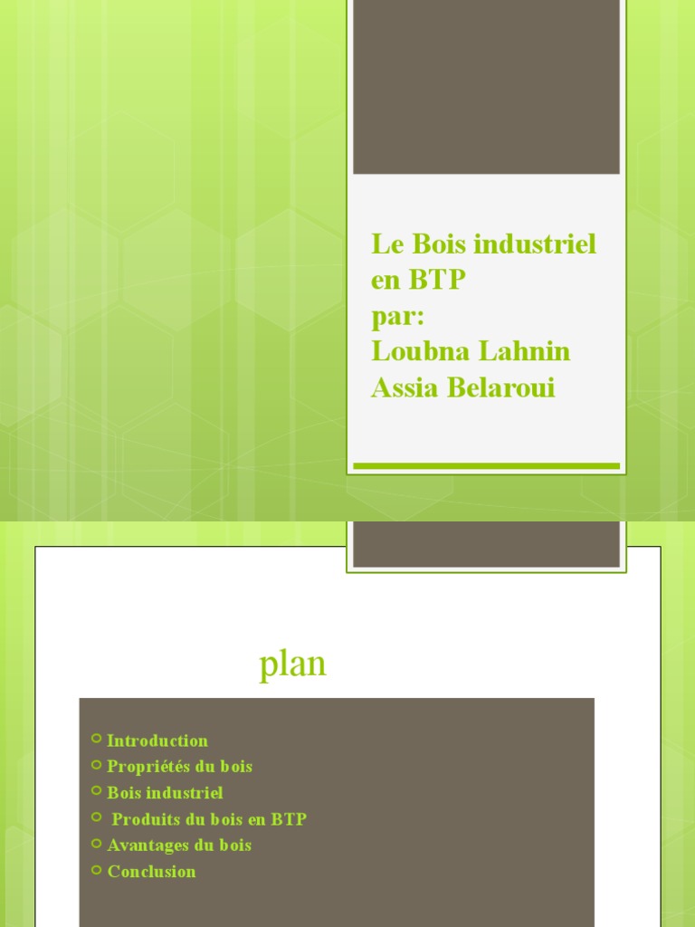 Bois industriel en construction BTP | PDF | Bois (matériau de ...