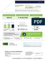 Su Factura de Electricidad: $655.19 09 Abril 2022 234 KWH