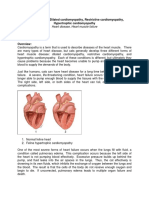 Cardiomyopathy, Dilated Cardiomyopathy, Restrictive Cardiomyopathy, Hypertrophic Cardiomyopathy