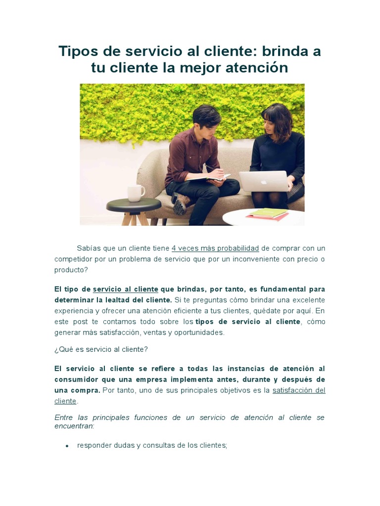 Atencion Al Cliente | PDF | Servicio al Cliente | Cliente