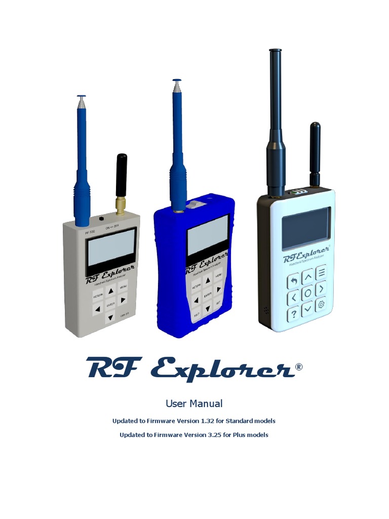 RF Explorer Spectrum Analyzer User Manual PDF Wi Fi Computer