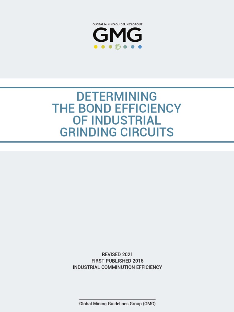 Determining The Bond Efficiency of Industrial Grinding Circuits PDF Mill (Grinding) Legal