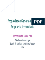 Propiedades Generales de La Respuesta Inmunitaria: Marisol Pocino Gistau PHSC