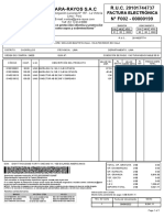 Para-Rayos S.A.C R.U.C. 20101744737 #F002 - 00000199: Factura Electrónica