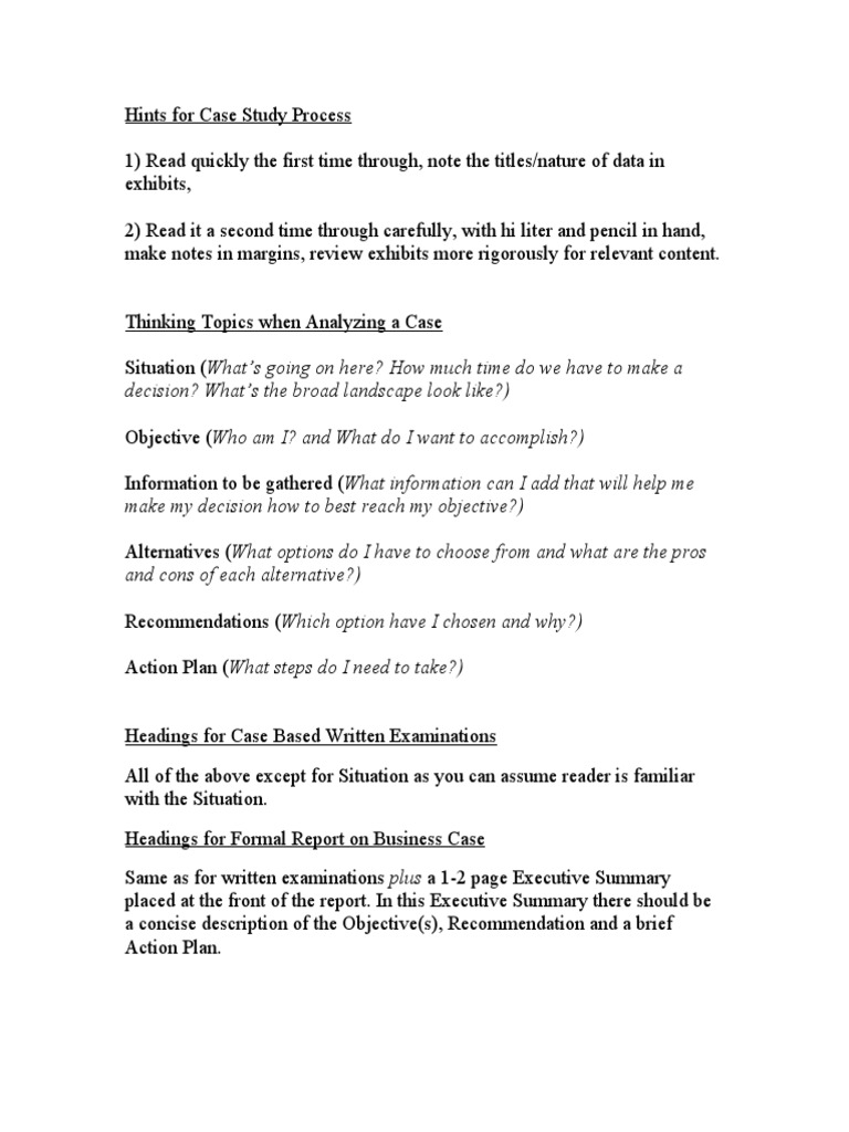 Case Method Summary PDF