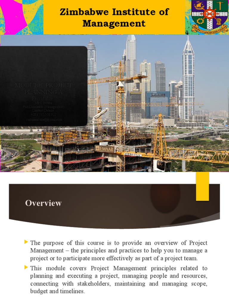 Zimbabwe Institute of Management: Module: Project Planning A | PDF ...