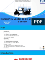 Manager Ou Leader de Qui Une Entreprise A Besoin: Master: ESSA 2017/2018 Gestion Enterprise