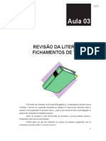 Aula 03: Revisão Da Literatura: Fichamentos de Textos