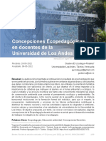 Ecopedagogical Conceptions in Teachers of The University of Los Andes