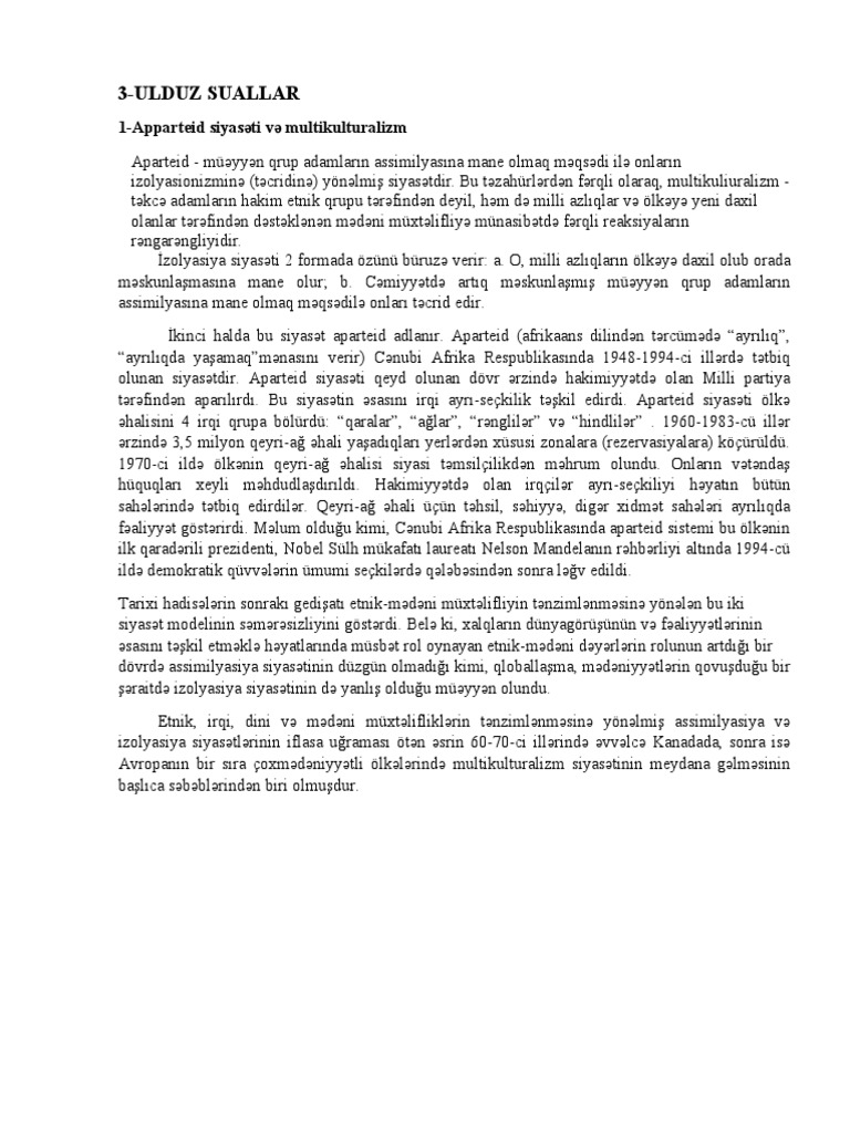 3-Ulduz Suallar | PDF