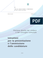 Istruzioni Per La Presentazione e L'ammissione Delle Candidature