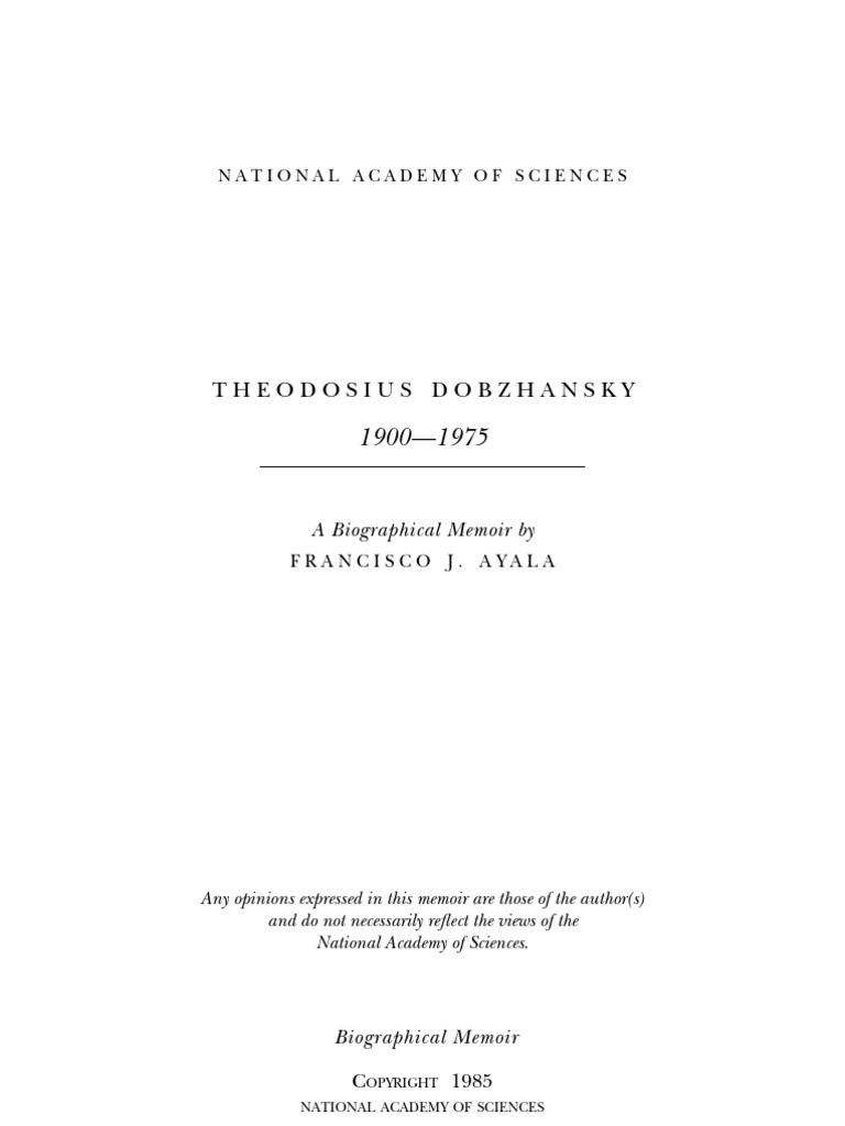 Theodosius Dobzhansky Evolución Biología evolucionaria