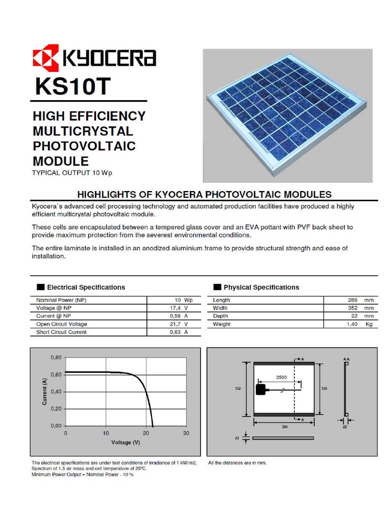 KYOCERA - Modelo KS10T - 10watts | PDF