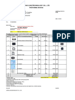 Jiahao (HK) Technology Co., LTD: Proforma Invoice