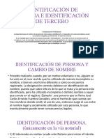 Identificación de Persona E Identificación de Tercero