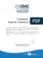 Constancia Del Asesor