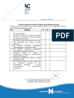 Lista de Cotejo