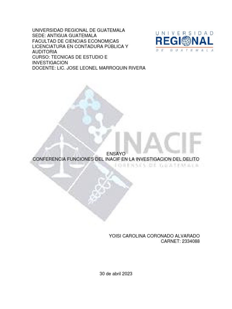 Funciones del INACIF en Guatemala | PDF | Guatemala | Laboratorios