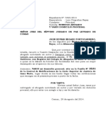 Subrogo Abogado y Vario Domicilio Procesal - Paz Letrado - Jhon Begazo Portocarrero (992923496) (28-08-14)