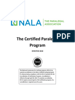 The Certified Paralegal Program: Effective 2018
