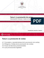 Tema 4. La Promoción de Ventas: Comunicación Comercial - Grado en Comercio