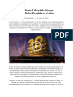 Avatar El Camino Del Agua Pelicula Completa Online en Espanol y Latino