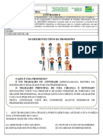 Atividade 8 1o Ano GEO HIS Tema Os Diferentes Tipos de Profissoes A Sua Historia e As Historias Da Sua Familia Professor