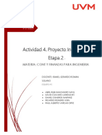 Actividad 4. Proyecto Integrador Etapa 2: Materia: Cont Y Finanzas para Ingenieria