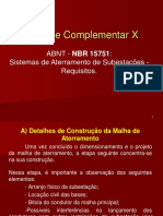 Atividade Complementar X: ABNT - NBR 15751: Sistemas de Aterramento de Subestações - Requisitos