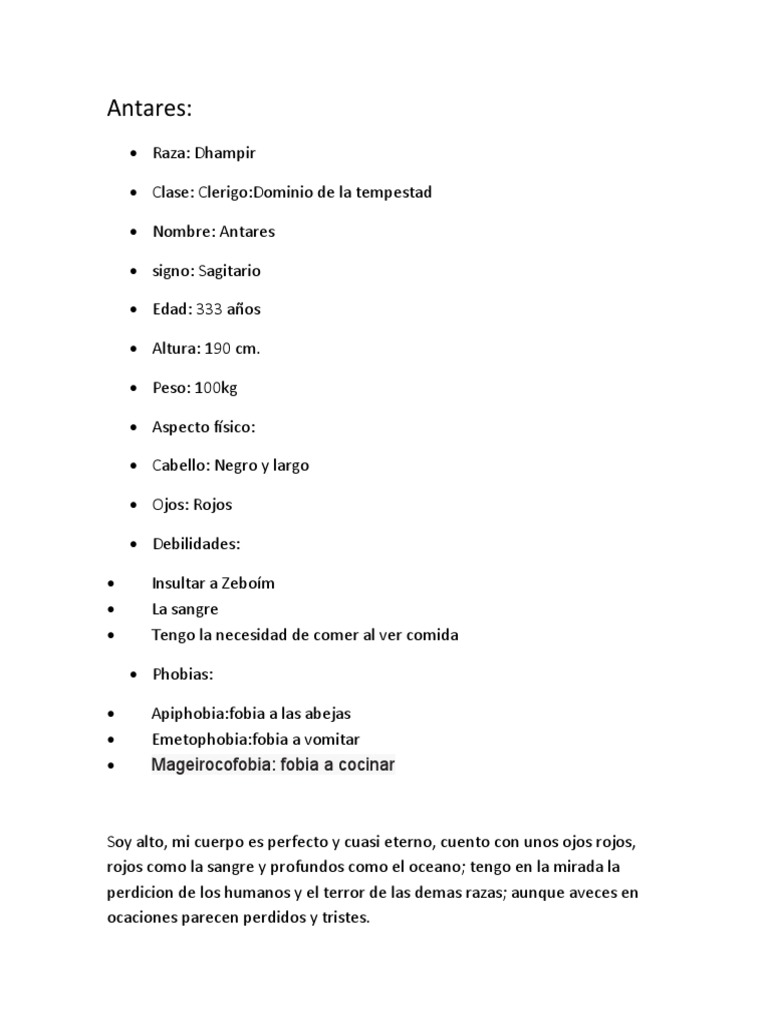 Historia Antares | PDF
