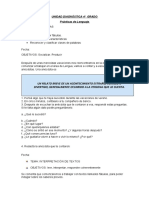 Unidad Diagnóstica 4º Grado Lengua 2023