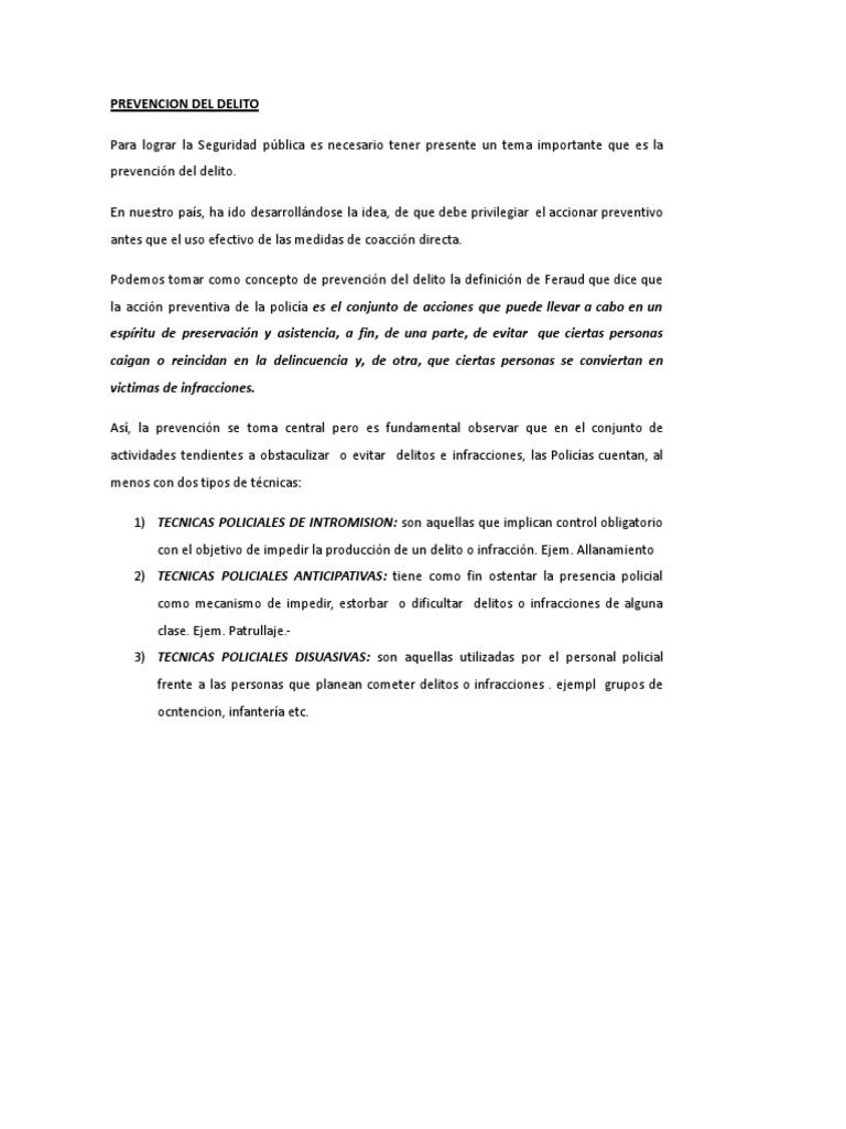 Prevencion Del Delito Pdf