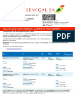 Reçu de Billet Électronique / Electronic Ticket Receipt: Passager / Passenger Reference Du Dossier / Booking Ref