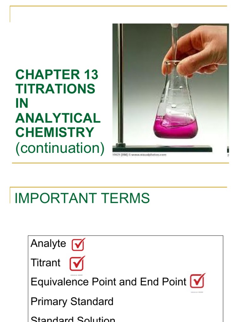 Titrations PDF Acid Titration
