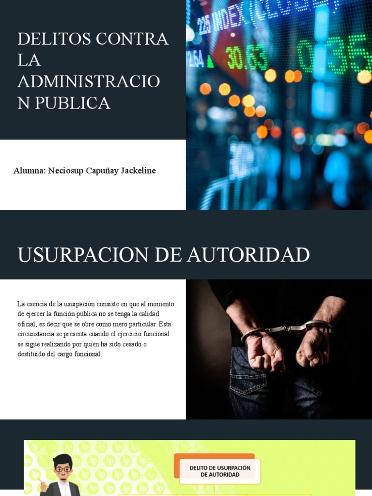 Delitos Contra La Administracion Publica | PDF | Derecho penal ...