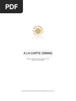 Sample Dinner Ala Carte Menu | PDF | Desserts | Salad