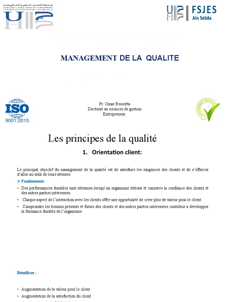 Doctorat en Management de la Qualité | PDF | Système de management de ...