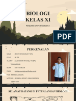 Biologi Kelas Xi: Pengantar Pertemuan 1