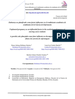 Embarazo No Planificado Como Factor Influyente en El Rendimiento Académico de Estudiantes de La Carrera de Enfermería